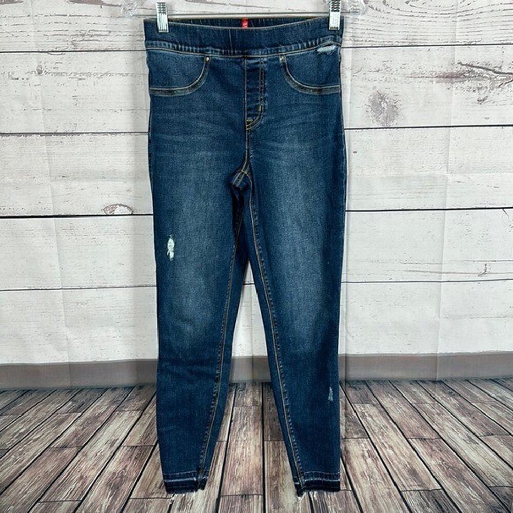 Spanx Jeans Womens Small Blue Jegging Slimming high rise‎ pull on shaping FLAW
